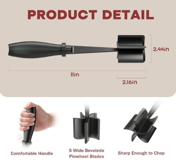 Meat Choppers grinders food Ground Beef and Hamburger Chopper Masher Mix Kitchen