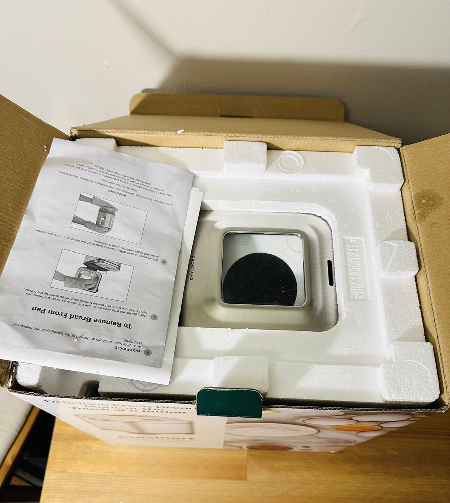 Cuisinart Automatic Bread Maker Stainless Steel Programmable Up To 2lb Loaf READ