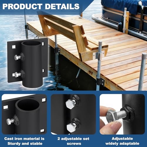folosem Dock Brackets Hardware,Floating Dock Posts Dock Brackets Hardware * 2