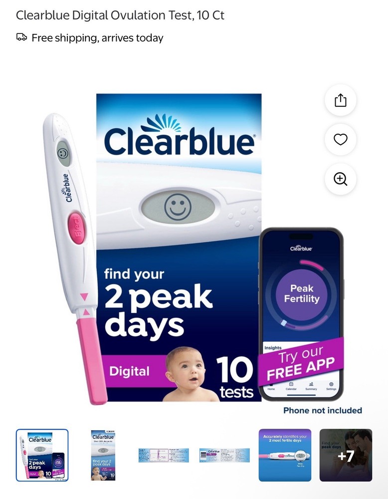 Clearblue Digital Ovulation Test 10 Count, Accurate Easy to Use (UNOPENED BOX)