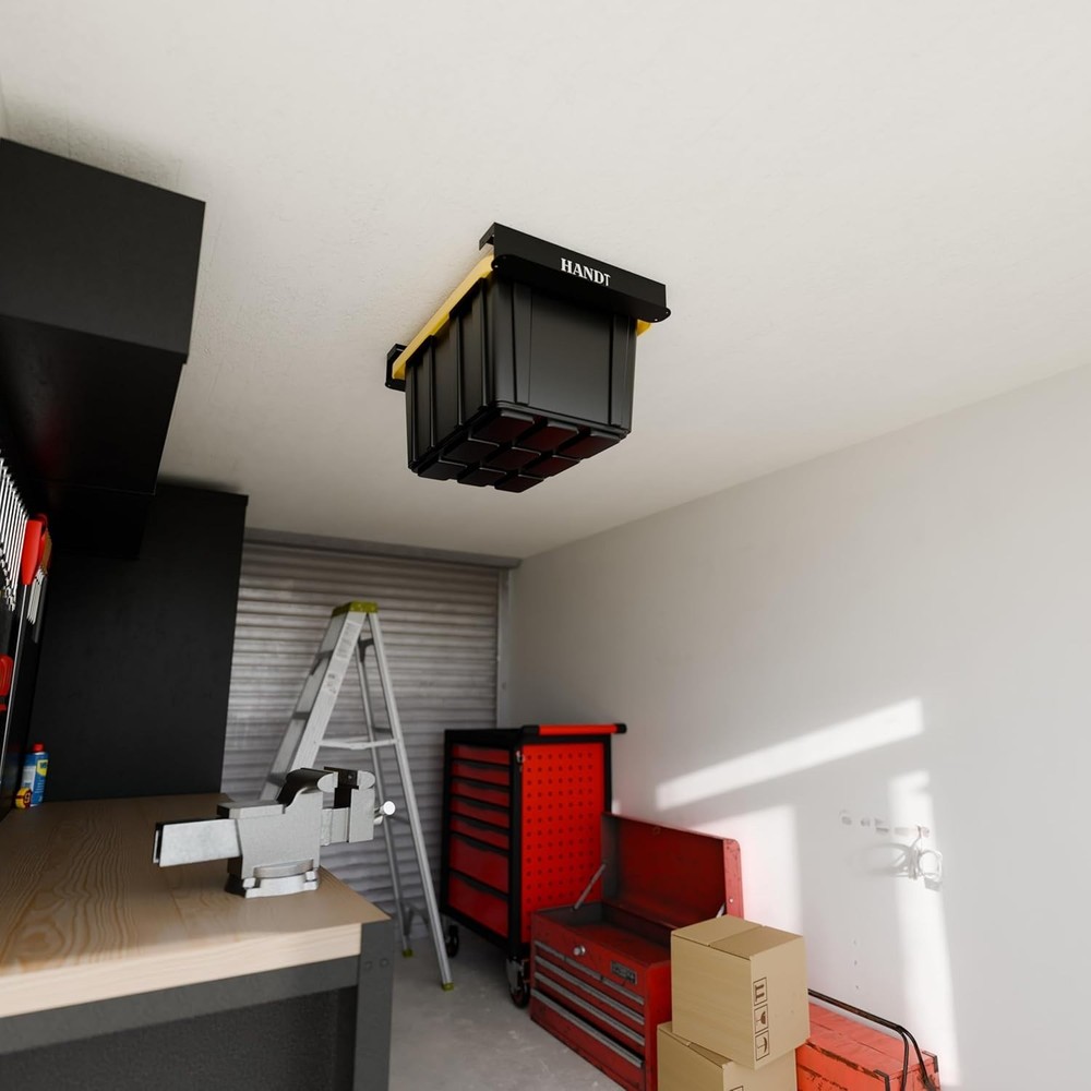 Customizable Metal Ceiling Storage Rack - Organize Your Garage Effortlessly