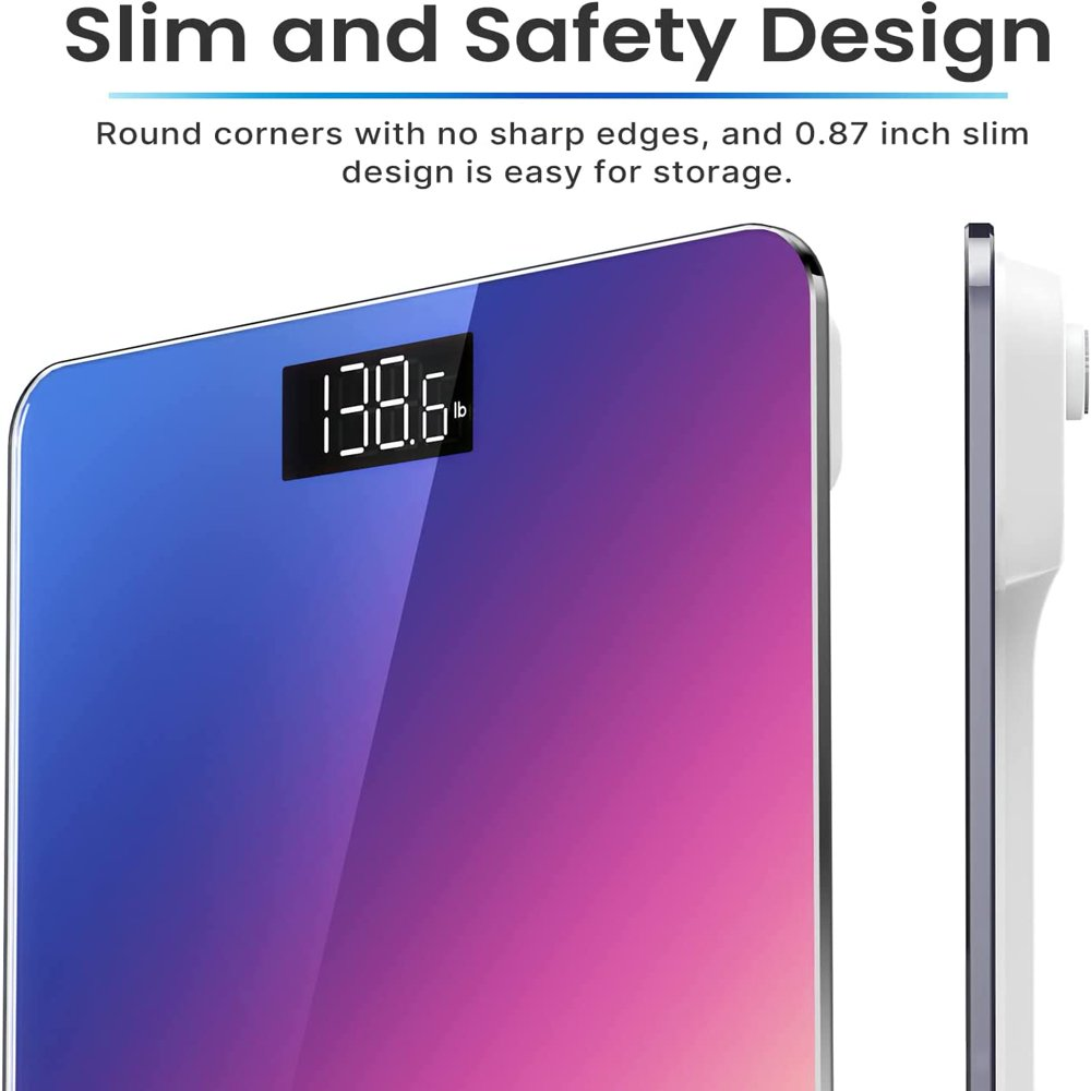 Highly Accurate Digital Body Weight Scale, 400 Lb, Gradient