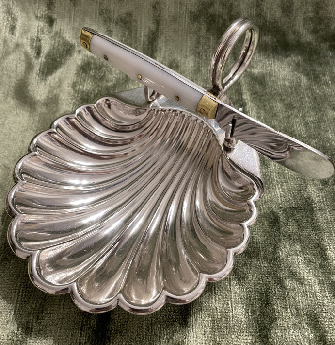 ENGLISH GEORGIAN STYLED SILVER SERVING BOWL - CONDIMENT, CHEESE or BUTTER DISH