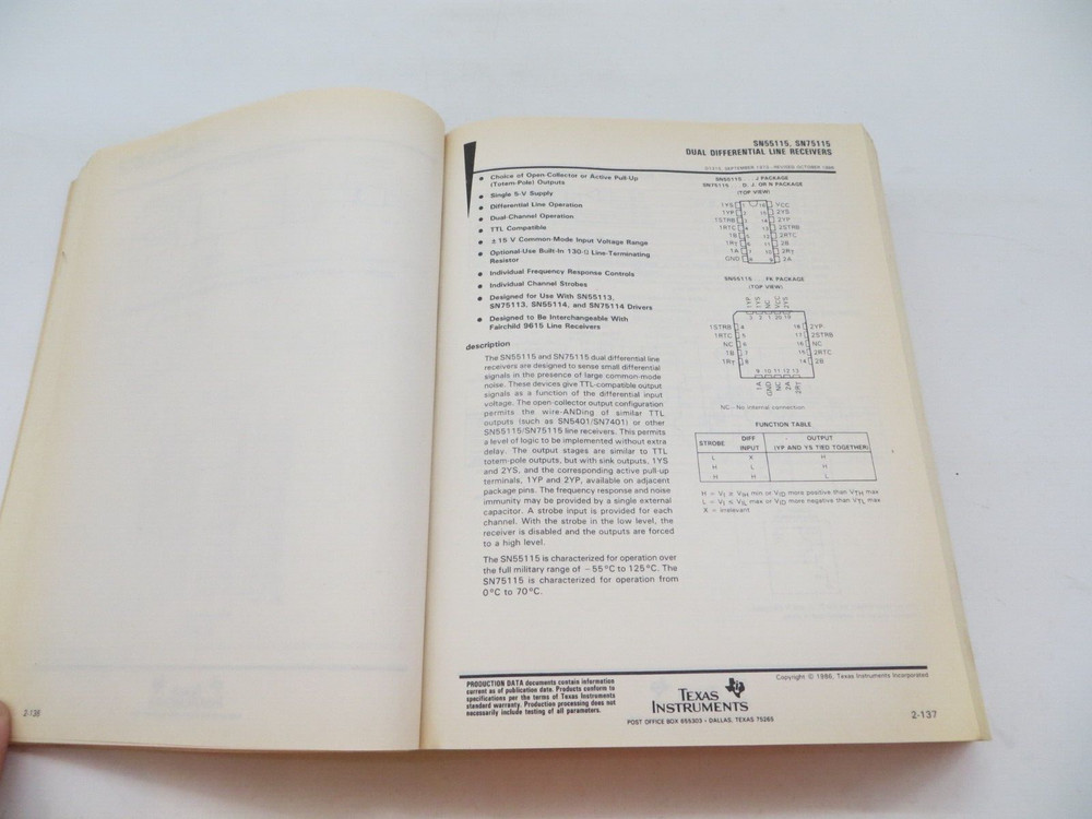 Texas Instruments Interface Circuits 1990 Data Book vintage tech book