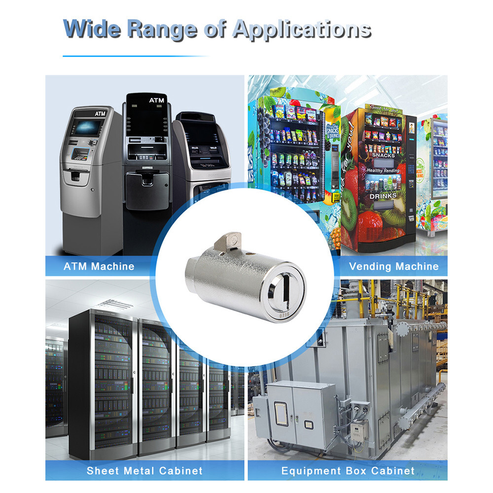 2 KEYED DIFFERENT Dimple Cylinder Plug Lock Vending machine T handle