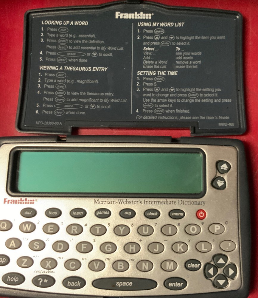 ⚙️ Franklin Intermediate Dictionary w/ Spell Correction. Broken Lid👈