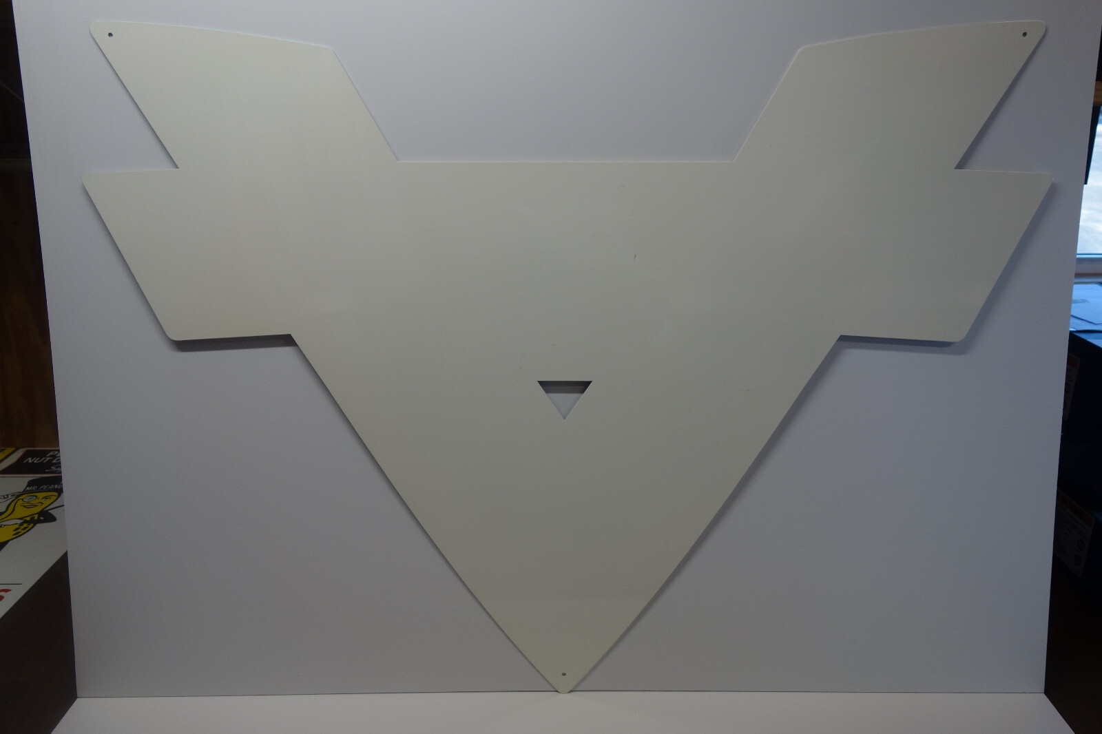 VICTORY MOTORCYCLES DEALERSHIP DIE CUT RARE ENAMEL SIGN HUGE 32" HIGH X 44" WIDE