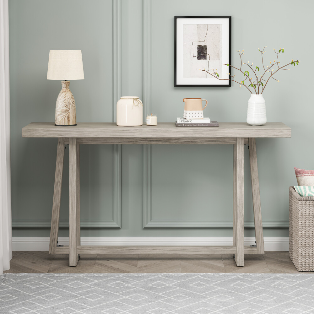60'' Multi-Purpose Console Table - Weatherproof & 220LBS Capacity (Woodgrain)