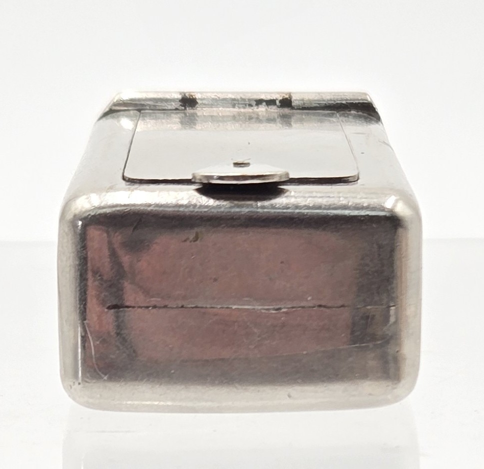 WWI Era Nickel-Plated Brass Trench Vesta Case – Rare Match-Holder Lid – MINT...