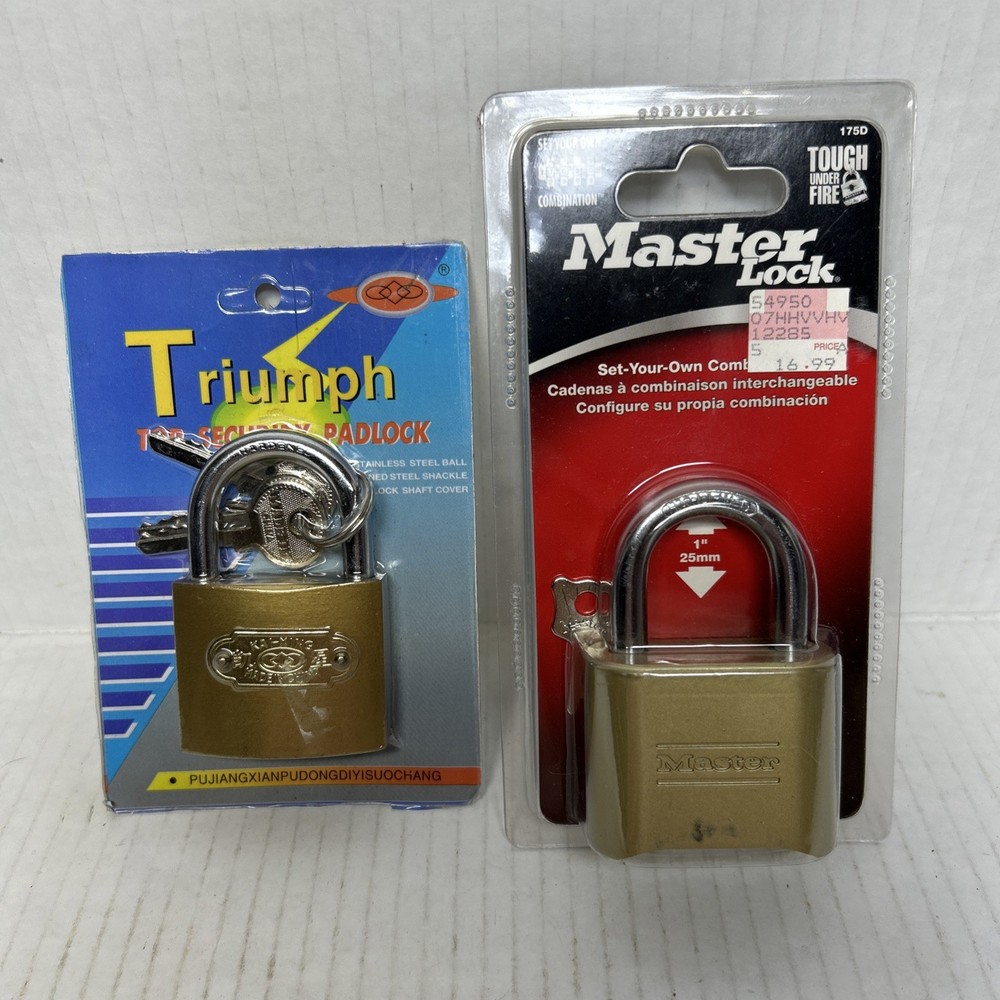 Master Lock Resettable Locking Combination Padlock 175D & Bonus Padlock