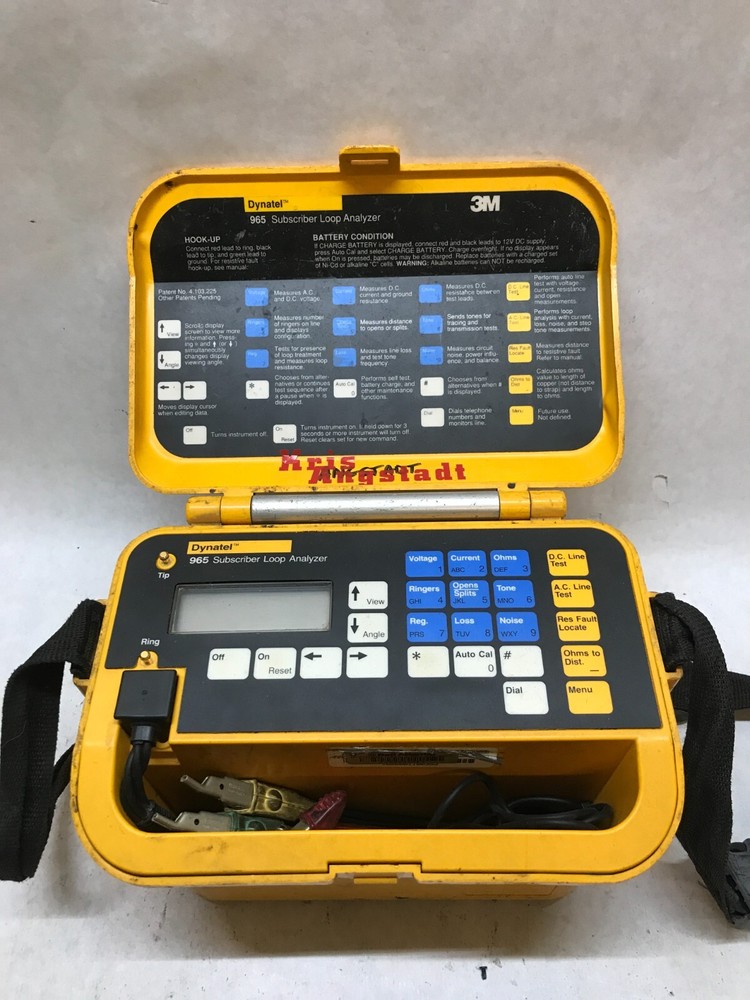 3M / DYNATEL 965 Subscriber Loop Analyzer *With Leads *UNTESTED* USED AS IS - DW