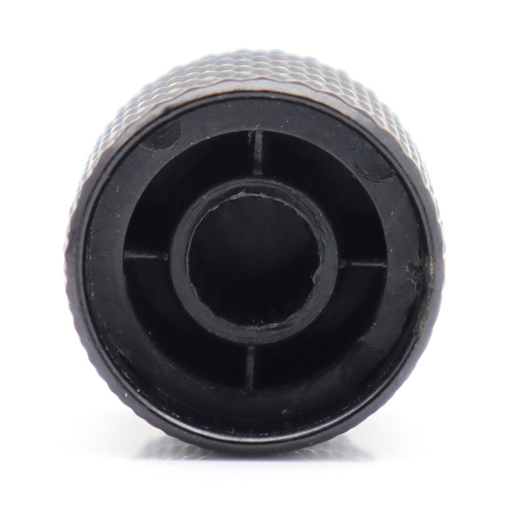 2x Metal Bass Knobs Guitar Knobs 18-spline Pots Push-in Control Knobs Black