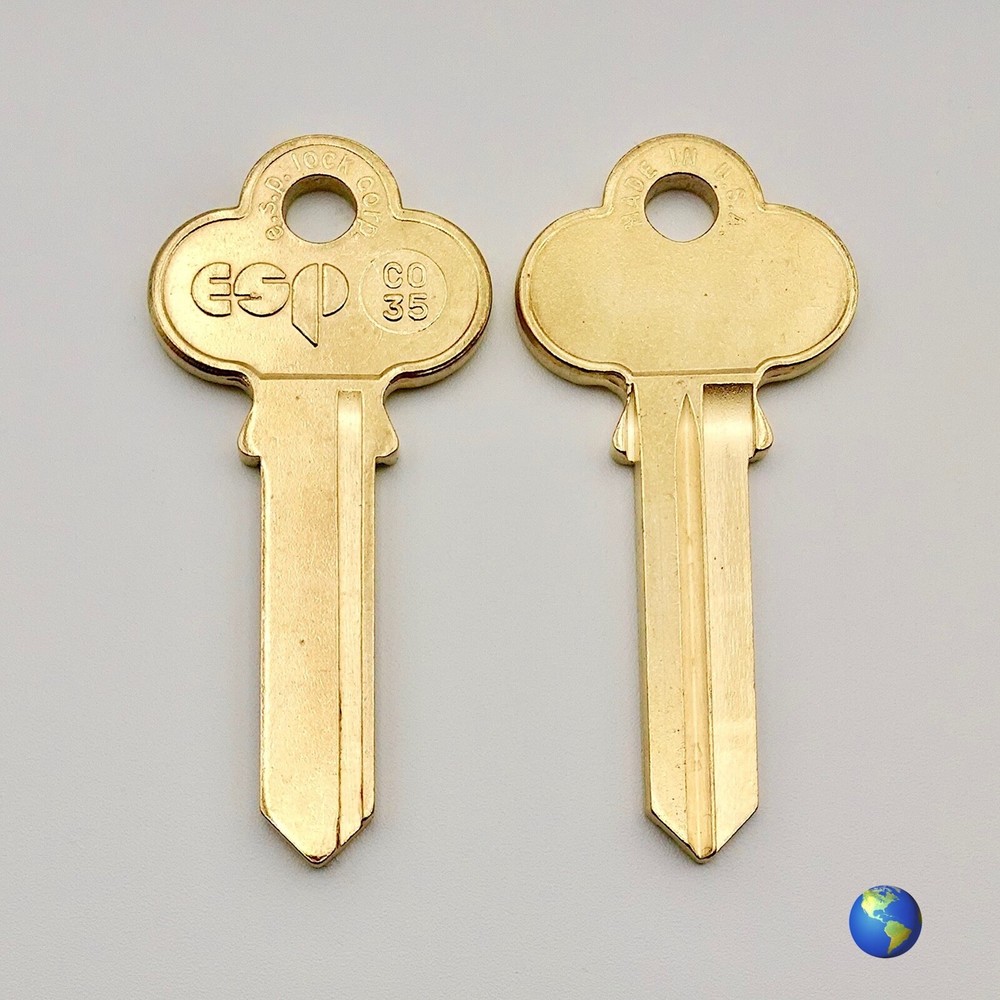 CO35 Key Blanks for Various High-Security Locks by Corbin Russwin (2 Keys)