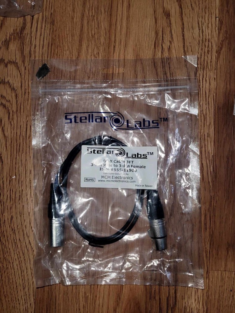 Stellar Labs DMX Cable 3FT