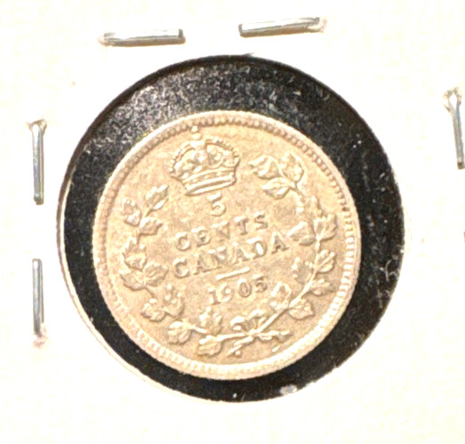 Canada 1905 five cent KM 13 AU (1)