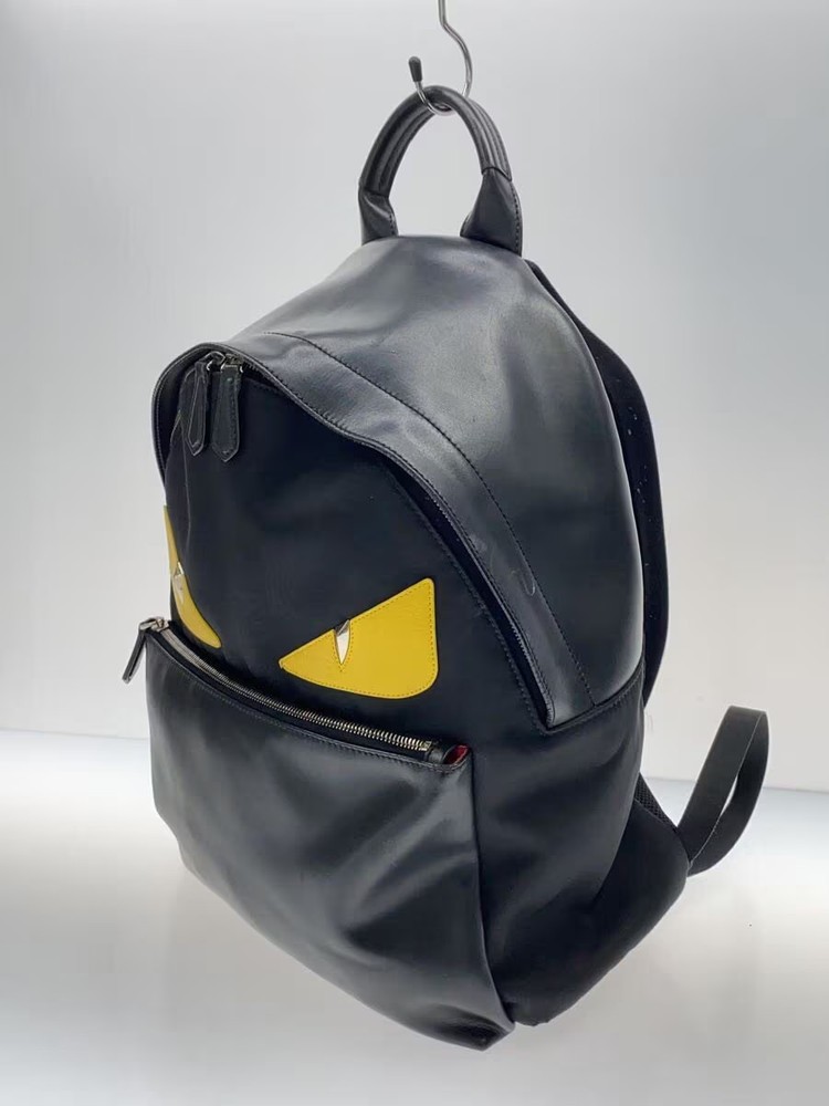 FENDI Backpack Leather Black 7VZ012・O7E Monster from Japan