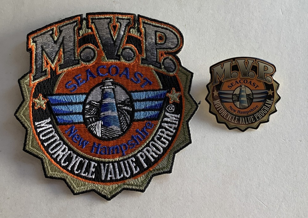 M.V.P. SEACOAST NEW HAMPSHIRE MOTORCYCLE VALUE PROGRAM PATCH & PIN