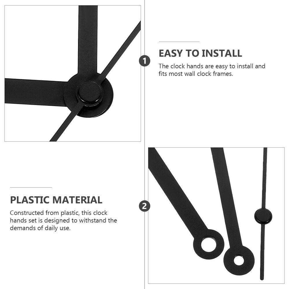 10 Sets Clock Hands Replacement Short Digital Display Wall Office Hardware