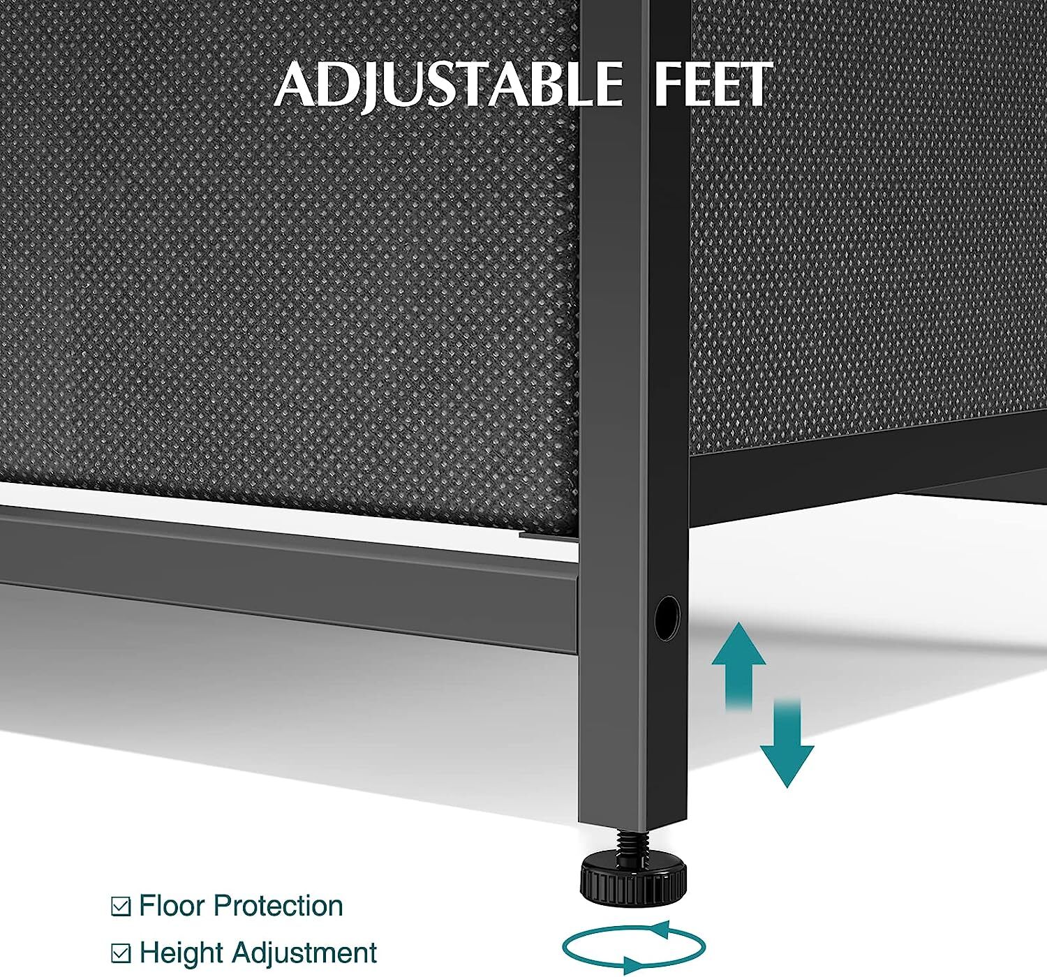 5 Drawers Black Dresser for Bedroom Wood Top Organizer Fabric Storage Drawers