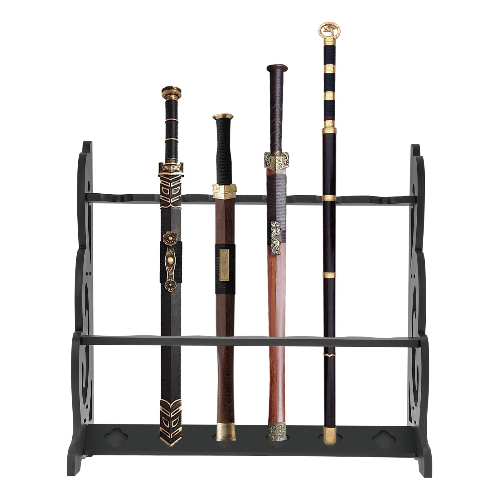 6 Hole Vertical Sword Sword Display Stand Adjustable Large Floor Sword Holder