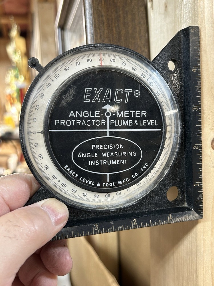 EXACT® ANGLE-O-METER PROTRACTOR PLUMB & LEVEL PRECISION ANGLE MEASURING TOOL