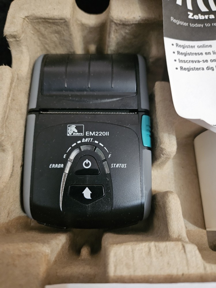 Zebra EM220II Bluetooth Mobile Thermal Receipt Printer Complete Kit Open Box