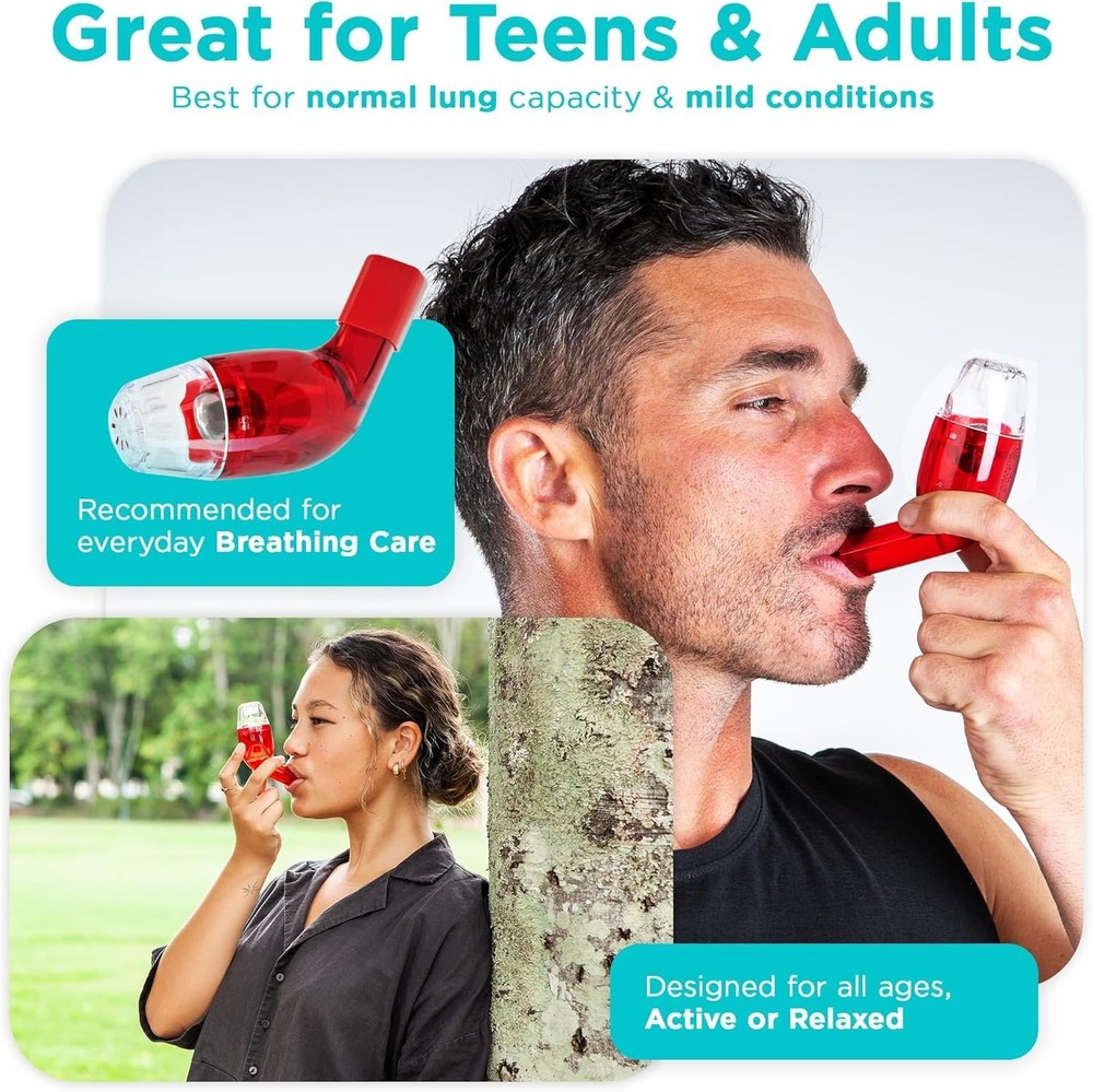 Lightweight Breathing Exercise Device, Promotes Better Breathing Performance
