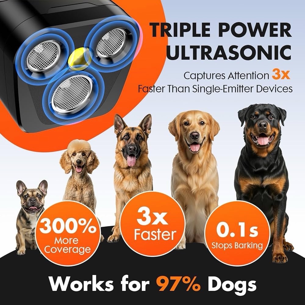 Silent Command Ultrasonic Dog Bark Stopper - Training Device