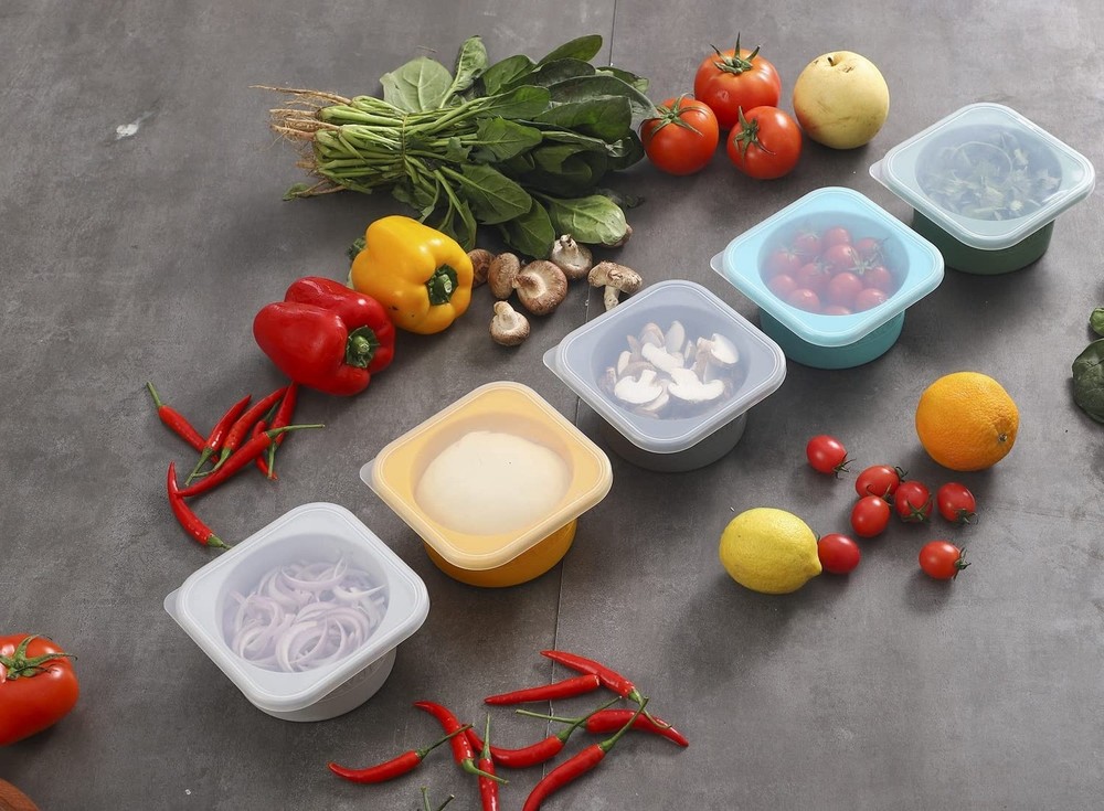 Stackable Silicone Artisan Pizza Dough Proofing Containers with Lids pizza ma...
