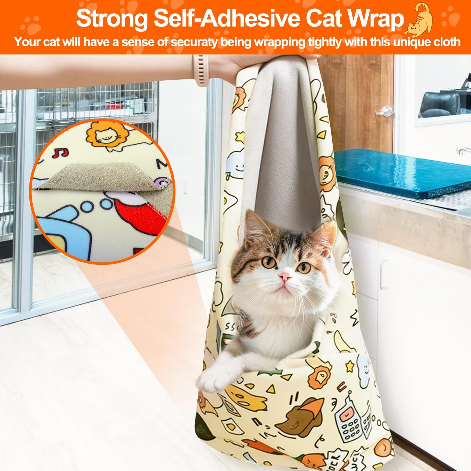 "Cat Grooming Supplies - Cat Wrap for Cutting Nails with Cat Nail Clipper, Cat..