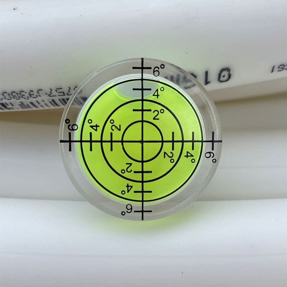 Circular Bubble Level 3Pcs, Degree Marked, for Phonograph Telescope, Green