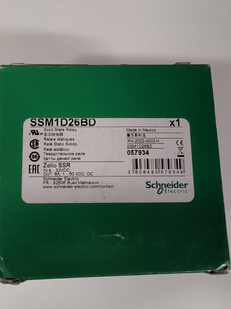 Schneider Electric SSM1D26BD Solid State Relay, DC switching, 6A, input 4 to 32V