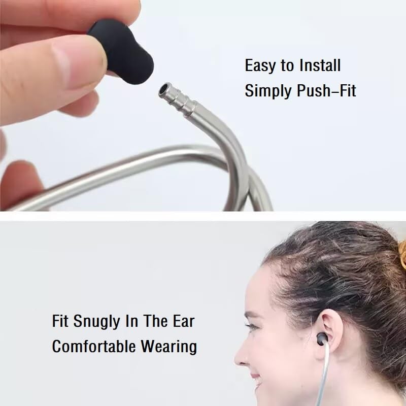 12pcs Soft Stethoscope Ear Tip Piece Replacement for Littmann Stethoscope