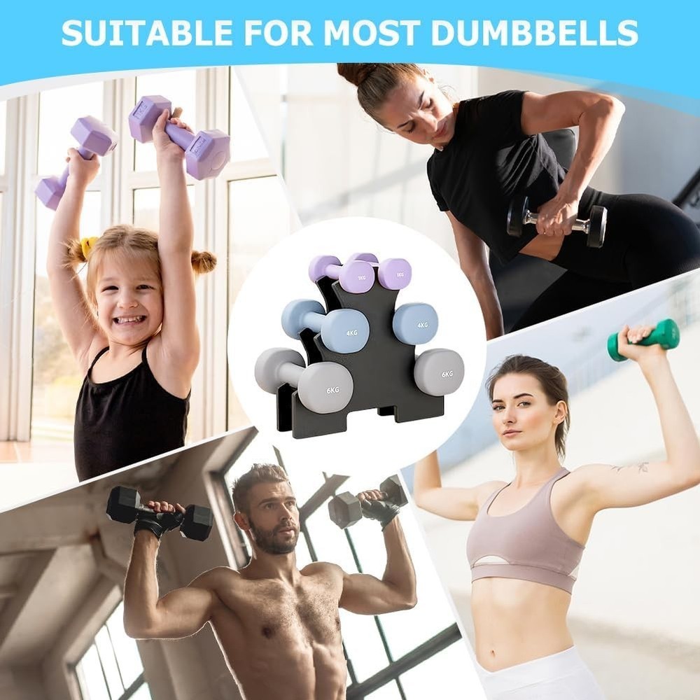 Dumbbell Rack Stand Only, A-Frame Dumbbell Storage Rack with Handle, Tree Shape