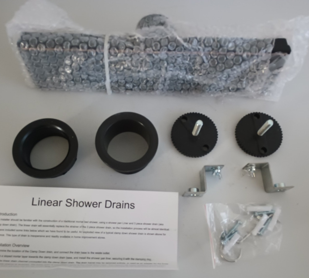 12 Inch Linear Shower Drain Rectangular Floor Drain with Accessories Square Hole