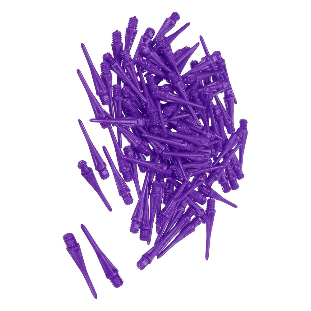 60PCS Plastic Dart Tips 2BA Thread Soft Plastic Tip Purple