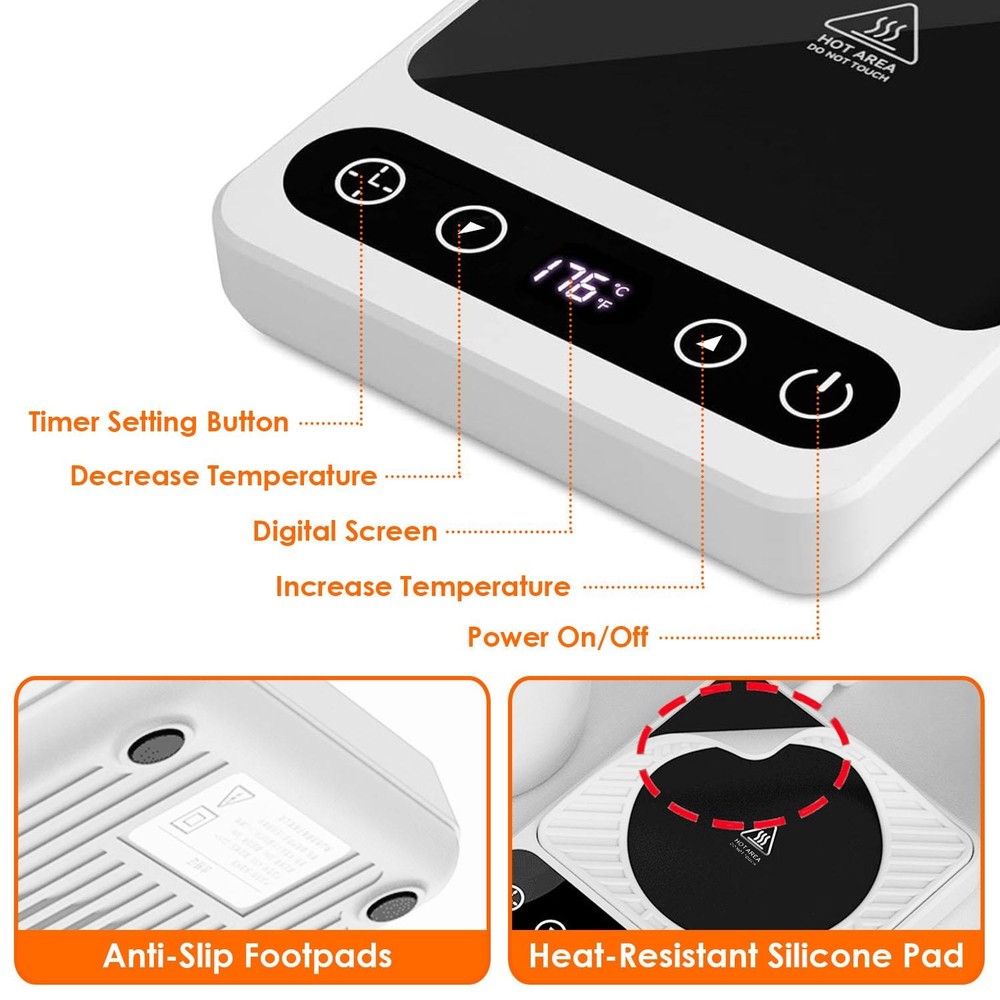 Desktop Electric Mug Warmer Auto Shut Off Timer Setting 6 Temperature Levels Cup