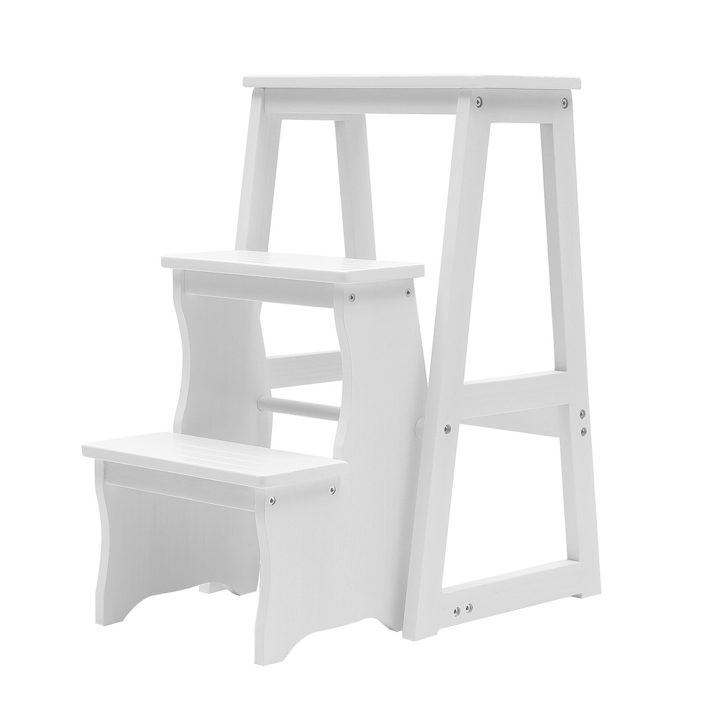 Folding Library Ladder Chair, Lightweight Portable Multifunctional Step Stool
