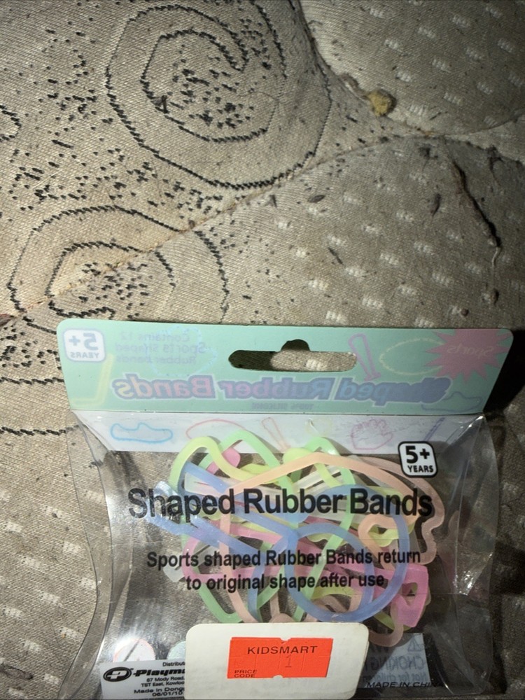 SHAPE RUBBER BANDS 1 PACK OF 12 BANDS PER PACK
