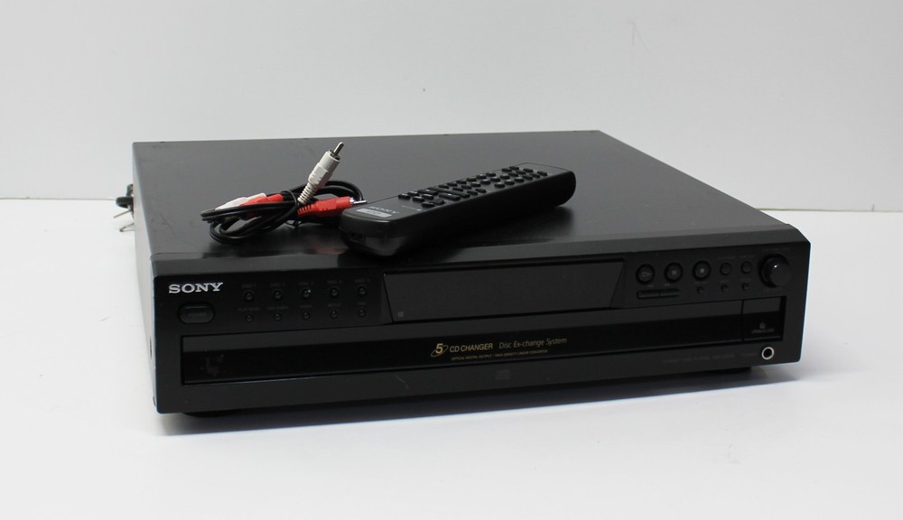 Sony CDP-CE375 5 Disc Disk CD Changer Player w Remote Cleaned Serviced Working