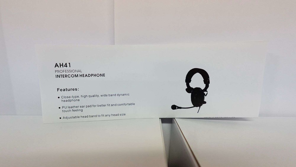 Clearcom Tom Com Intercom Single Muff Headset AH-41 w/4pin XLRF connector