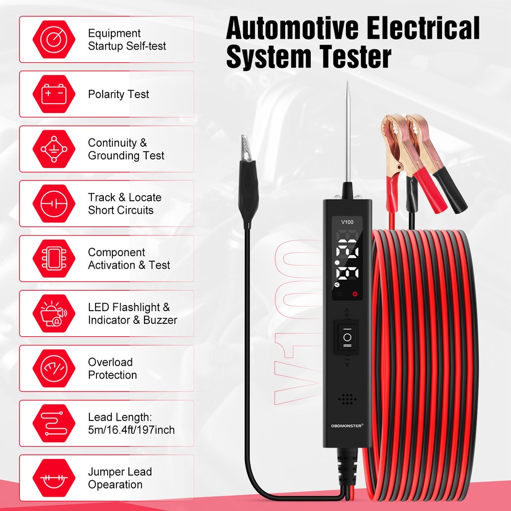8A Power Circuit Probe Kit Component Activation Short Circuit Finder Test 0-80V