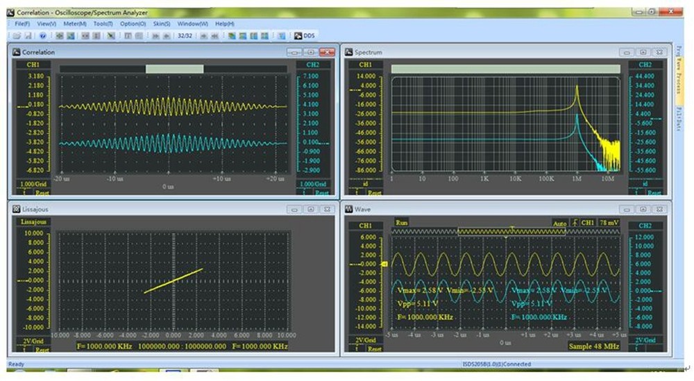 PC-Based USB 2CH 20M Oscilloscope Waveform Generator 16CH Logic Analyzer Logger