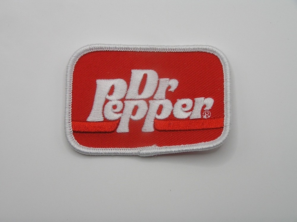 Dr. Pepper Retro Throwback Logo Embroidered Iron On Patch 3" x 2"