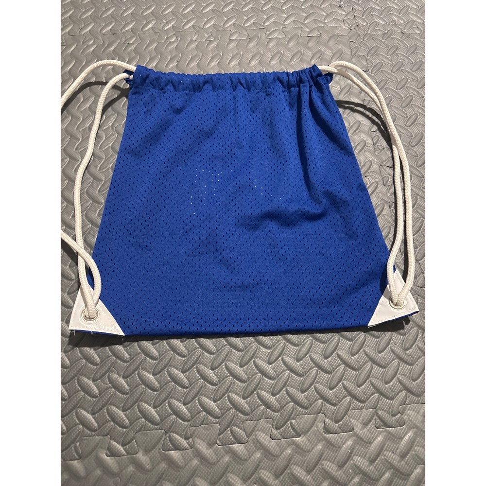 NBA Drawstring Backpack Blue White Mesh Sport Gym Sack