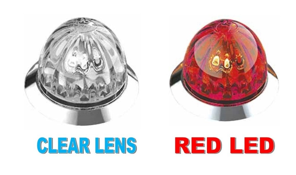Hero Mini 3/4" Watermelon Dual Function Clearance Light (Clear/Red)