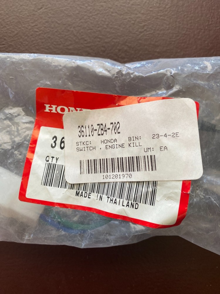 Honda OEM 36110-ZB4-702 SWITCH, ENGINE STOP