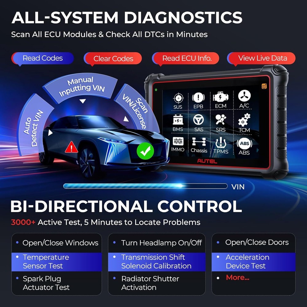 2026 Autel MP900-TS OBD2 Scanner Full TPMS Sensor Programming Diagnostic Tool