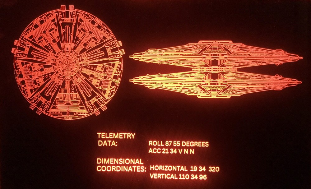 Cylon Basestar Galactica Computer Acrylic Viewscreen Edge Lit