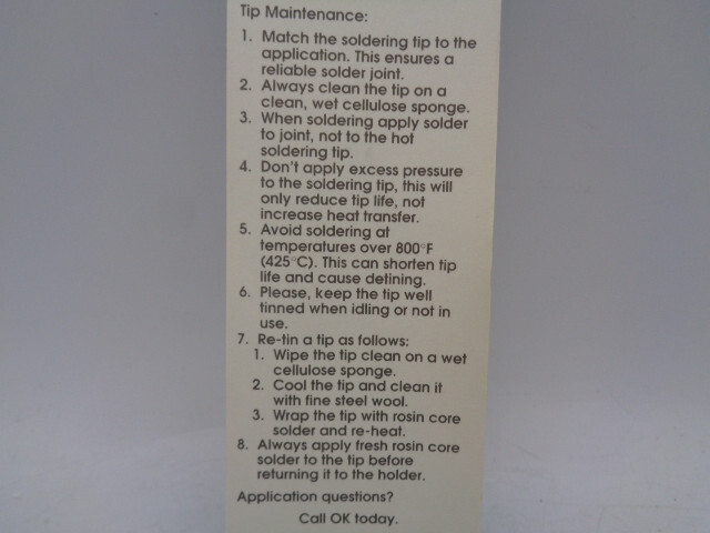 (2) OK Industries S4-312L Soldering Tips